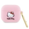 Hello Kitty HKA33DKHSP Airpods 3 coverróżowy/pink Silicone 3D Kitty Head